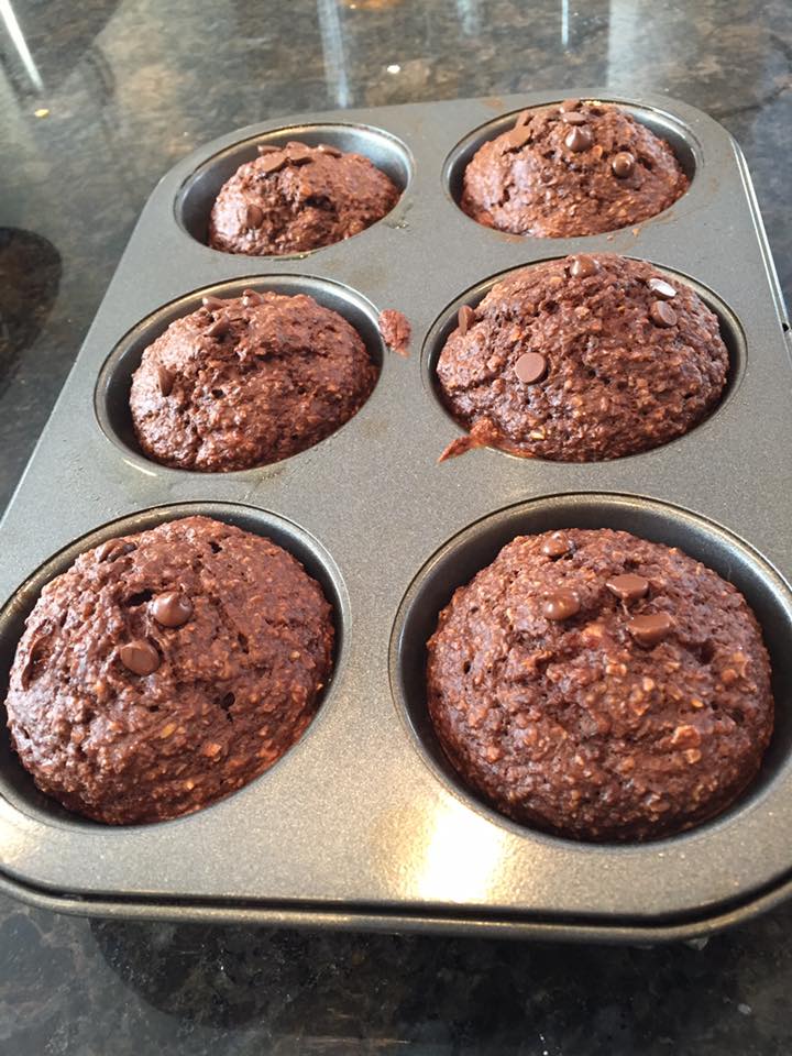 High Protein Chocolate Banana Muffins Nutrition at a Glance by Robin